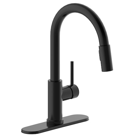 Design House Eastport II Pull-Down Kitchen Faucet, Matte Black 593848